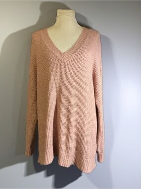 GAP Women's Crewneck Sweater in Light Blush Pink